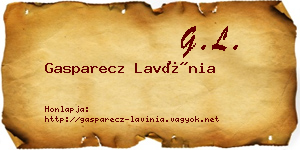 Gasparecz Lavínia névjegykártya