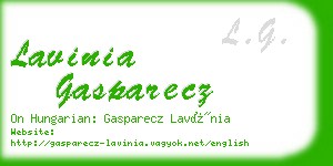 lavinia gasparecz business card